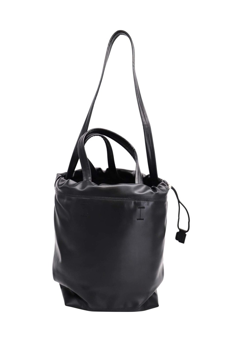 Paco Rabanne Bucket Bag in Black Faux Leather