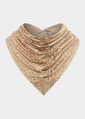 Paco Rabanne Chainmail Draped Bandana Neck Scarf Necklace