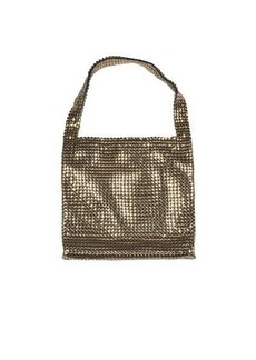 PACO RABANNE Gold metallic mesh Pixel small shoulder bag Paco Rabanne