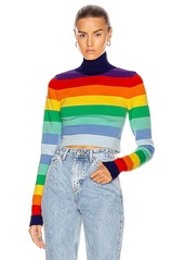 PACO RABANNE Striped Turtleneck Sweater
