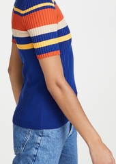 Paco Rabanne Tennis Stripes 70'S Ribbed Knit Top