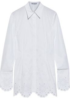 Paco Rabanne - Broderie anglaise cotton-poplin shirt - White - FR 38