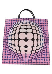 paco rabanne x Fondation Vasarely Graphic Print Canvas Tote in Pink at Nordstrom
