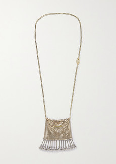 Paco Rabanne Pixel Silver-tone Gold-tone And Chainmail Necklace