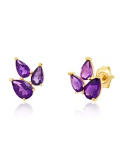 Paige 14K Yellow Gold Cluster Pear Shape Gemstone Stud Earrings