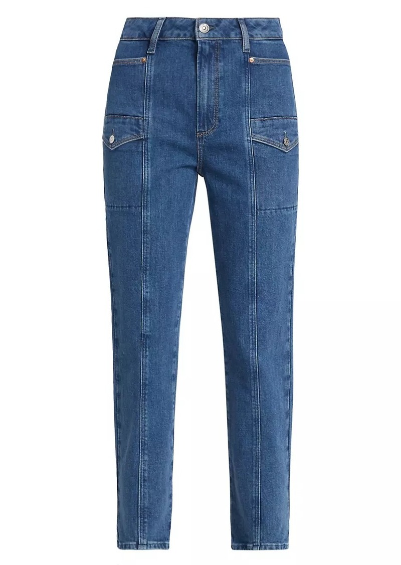Paige Alexis High-Rise Tapered-Leg Jeans