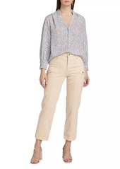 Paige Alexis Stretch-Cotton Crop Pants