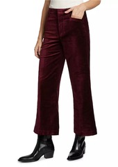 Paige Anessa Cotton-Blend Velvet Crop Pants