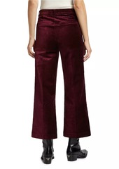 Paige Anessa Cotton-Blend Velvet Crop Pants