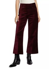 Paige Anessa Cotton-Blend Velvet Crop Pants