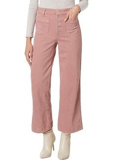 Paige Anessa Patch Pockets Exposed Buttonfly in Vintage Dark Rose Blush