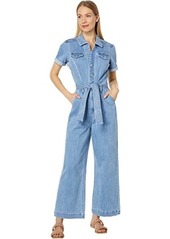 Paige Anessa Short Sleeve Jumpsuit Self Belt in Hailey