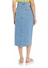 Paige Angela Denim Midi-Skirt