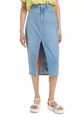 Paige Angela Denim Midi-Skirt