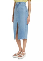 Paige Angela Denim Midi-Skirt