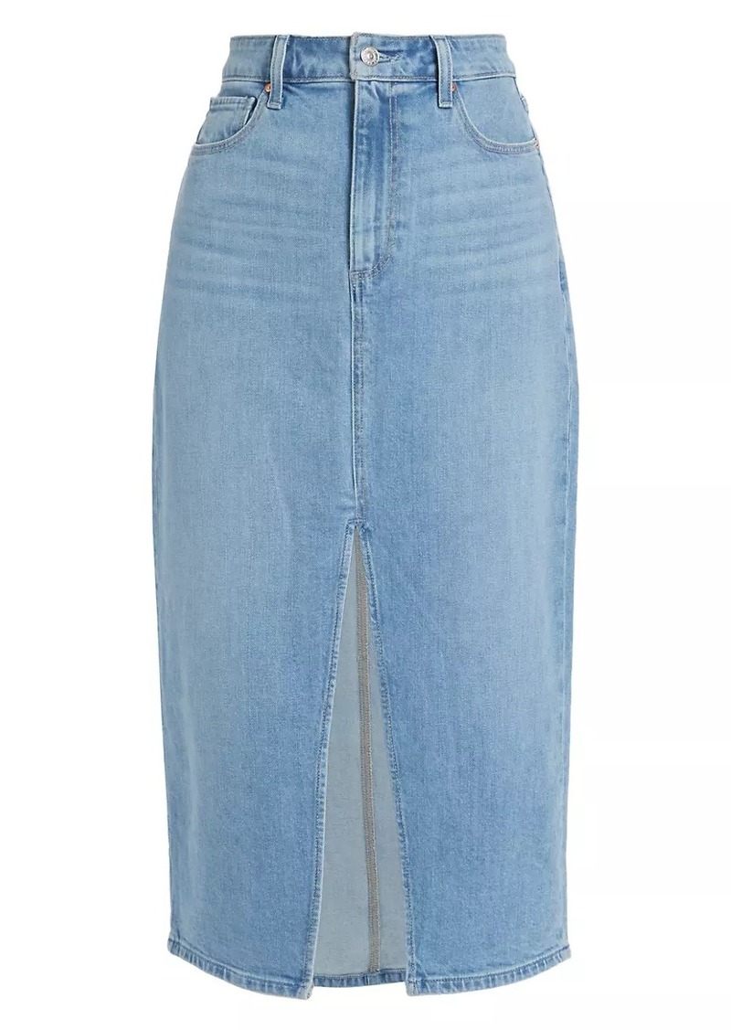 Paige Angela Denim Midi-Skirt