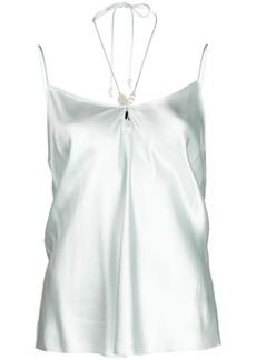 Paige Arina shell-embellished silk top