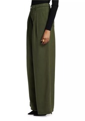 Paige Aurora Pleated Wide-Leg Trousers