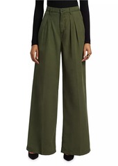 Paige Aurora Pleated Wide-Leg Trousers