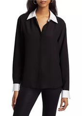 Paige Benton Silk Button-Front Shirt