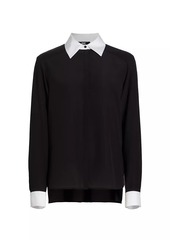 Paige Benton Silk Button-Front Shirt