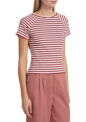 Paige Bijou Striped Rib-Knit Crewneck T-Shirt