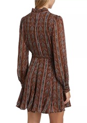 Paige Bucatini Silk-Blend Minidress