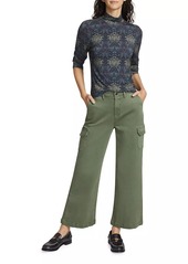 Paige Carly Wide-Leg Ankle Cargo Pants