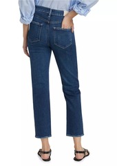 Paige Cindy Cropped Straight-Leg Jeans