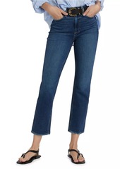 Paige Cindy Cropped Straight-Leg Jeans