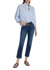 Paige Cindy Cropped Straight-Leg Jeans