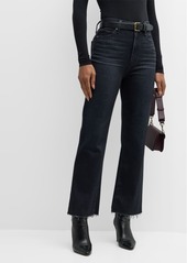 Paige Claudine Relaxed Flare Raw Hem Jeans