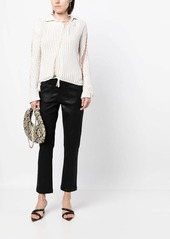 Paige coated-finish cropped jeans