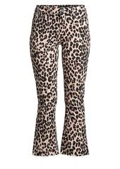 Paige Colette High-Rise Leopard Kick Flare Jeans