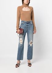 Paige cut-out detail roll-neck sweater