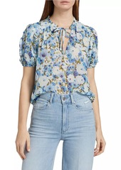 Paige Dandelion Silk Chiffon Blouse