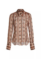 Paige Desano Floral Silk-Blend Shirt