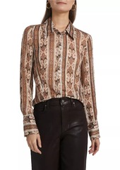 Paige Desano Floral Silk-Blend Shirt