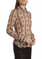 Paige Desano Floral Silk-Blend Shirt