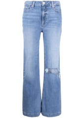 Paige distressed straight-line jeans