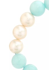 Paige Gems Baroque Pearl & Aquamarine Jade Bead Stretch Bracelet