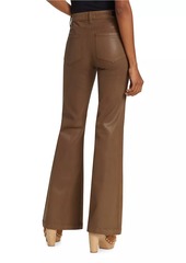 Paige Genevieve High-Rise Coated Stretch Flare Jeans