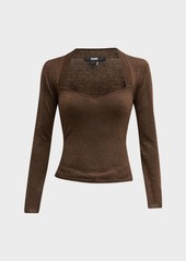Paige Genieve Sparkly Long-Sleeve Sweater Top