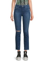 Paige Hoxton Distressed Frayed Ankle Jeans