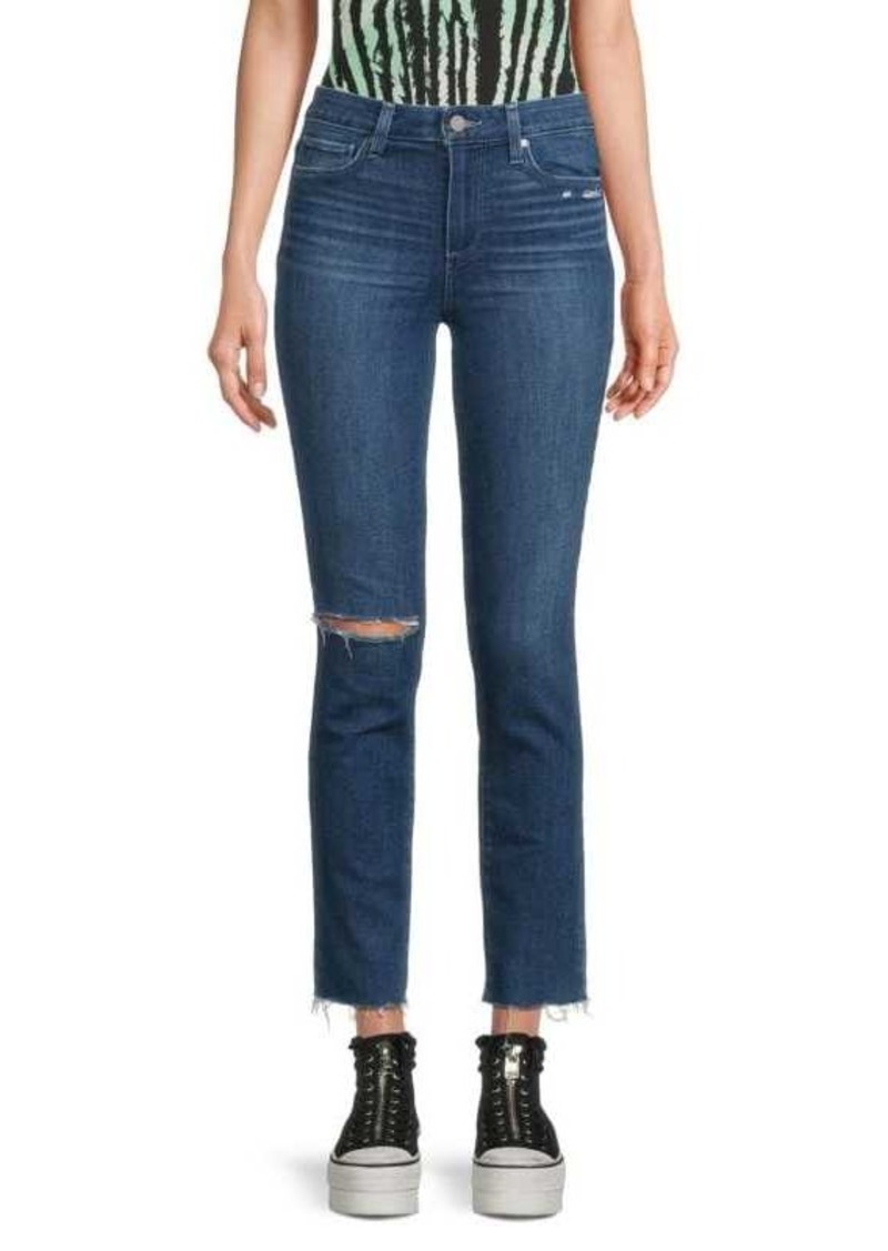Paige Hoxton Distressed Frayed Ankle Jeans