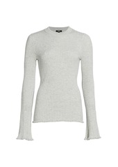 Paige Iona Ribbed Bell-Sleeve Sweater