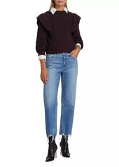 Paige Kate Cable-Knit Wool-Blend Crop Sweater