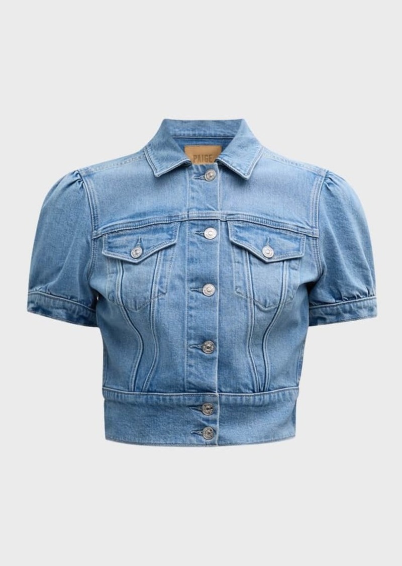 Paige Kendra Short-Sleeve Denim Jacket