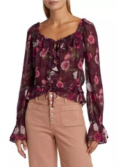 Paige Lanea Floral Silk Blouse