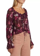 Paige Lanea Floral Silk Blouse